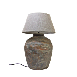 Lampa ceramiczna Rustykalna z abażurem 47cm